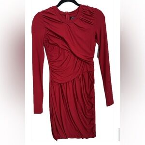 Red wrap dress